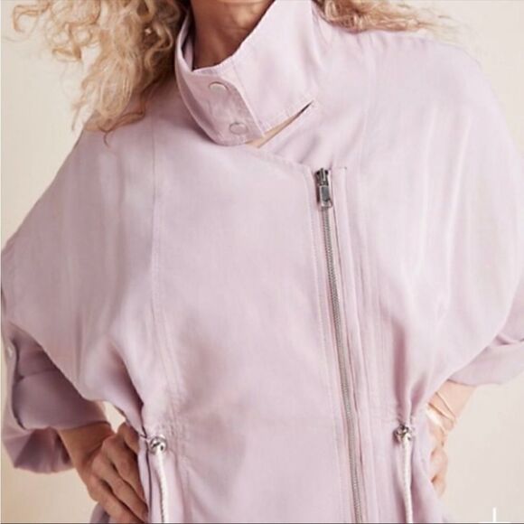 Anthropology Danuta Pink Utility Jacket Women Size M/L - Picture 9 of 11